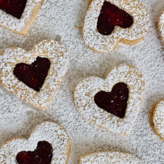 Raspberry Linzer Cookies
