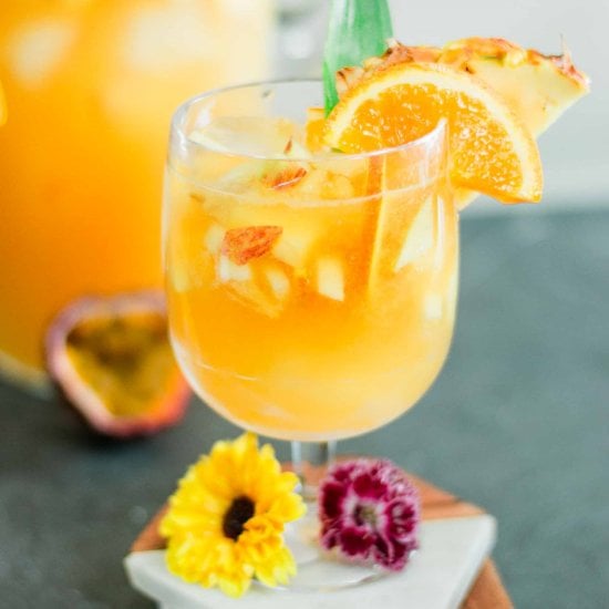 Sangria with Passion Fruit and Rum