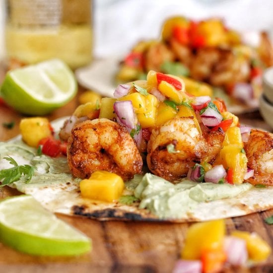 Chipotle Shrimp Tacos with Avocado