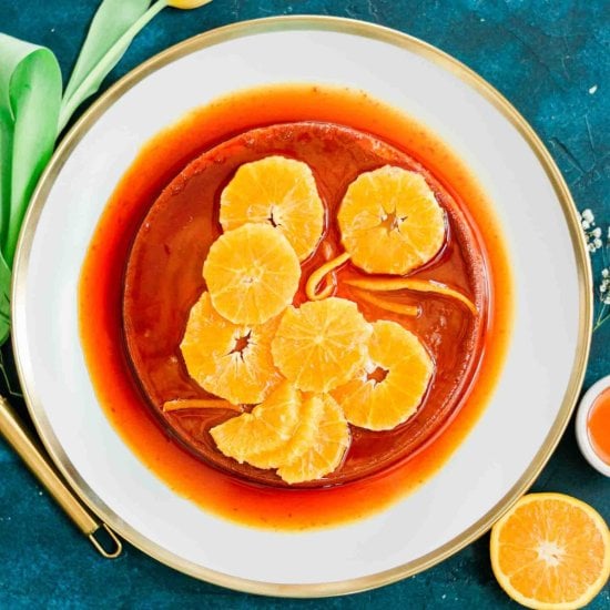 Orange Flan (Flan de Queso)