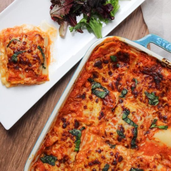 Vegetarian Cottage Cheese Lasagna