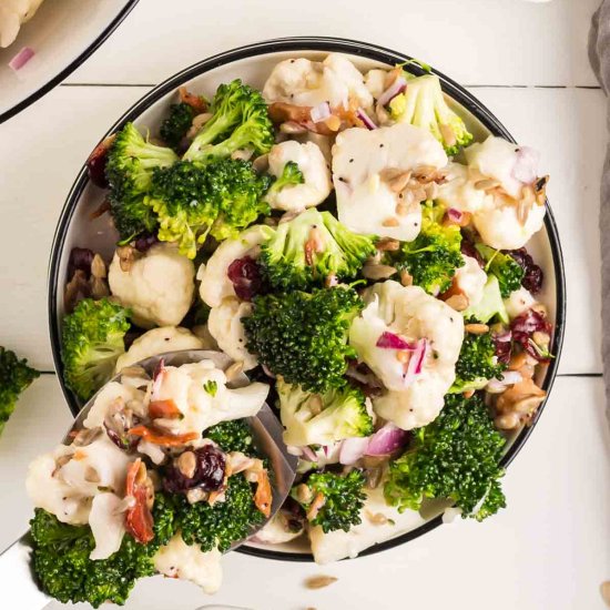 Broccoli Cauliflower Salad