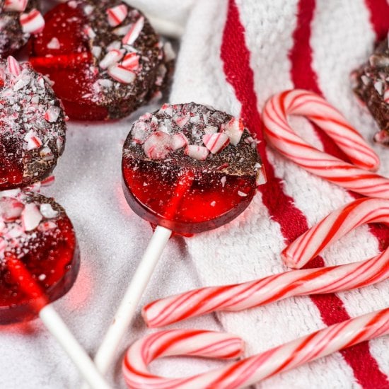 Chocolate Peppermint Lollipops