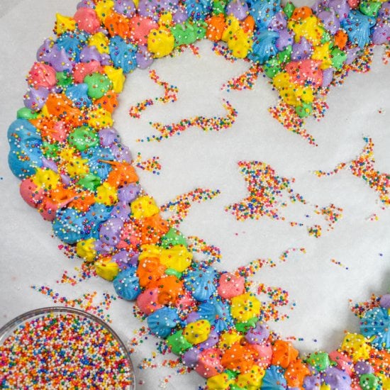 Rainbow Meringue Wreath
