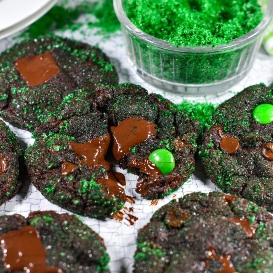 Chocolate Mint M&M Cookies