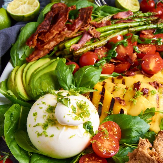 Grilled Mango Burrata Salad