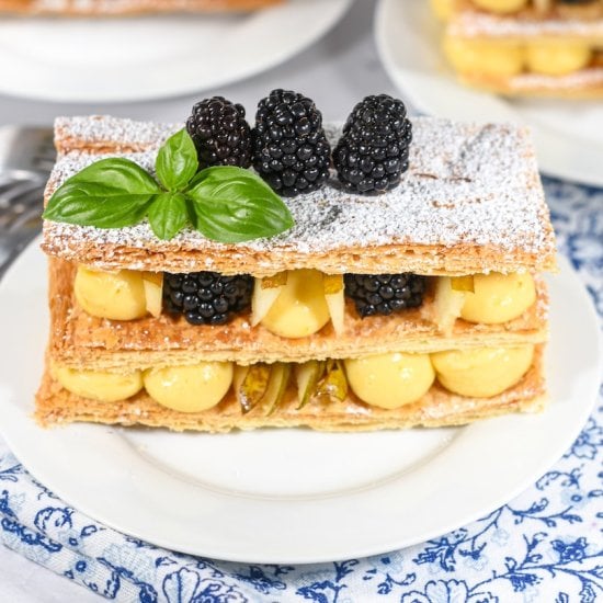 Blackberry Pear Mille-Feuille