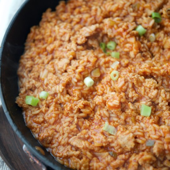 Chicken & Rice Sloppy Joe Skillet