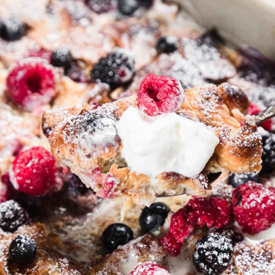 Berry Croissant French Toast Bake