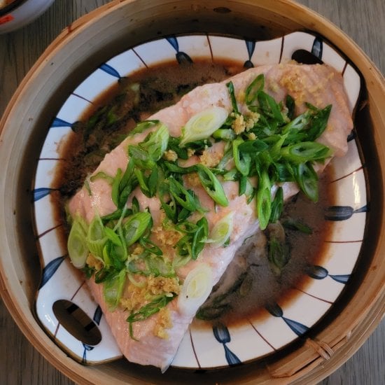 Steamed Salmon with Ginger