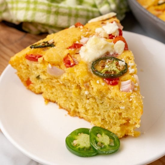 Iron Skillet Cheddar Cornbread