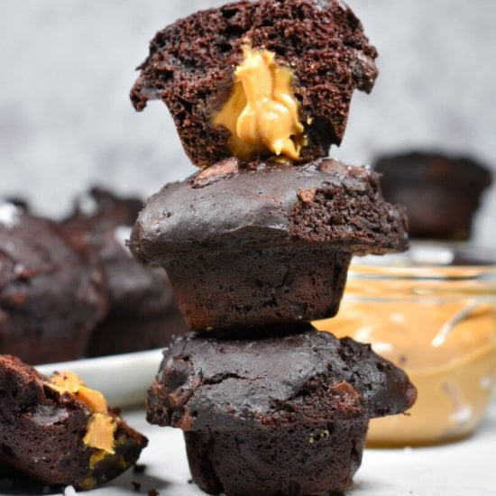 Chocolate Peanut Butter Muffins