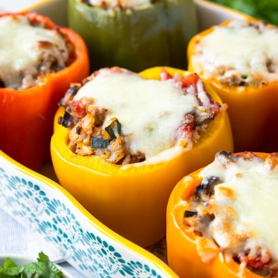 Ground Turkey Stuffed Peppers