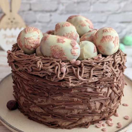 Easter Nest Cake with Cherries