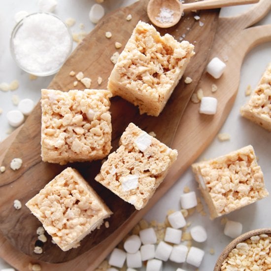 Salted Caramel Rice Krispie Treats