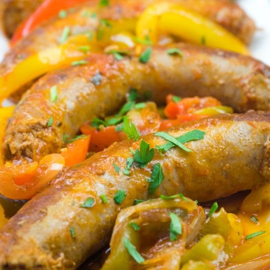 Slow Cooker Sausage & Peppers