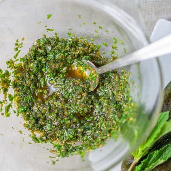 Smokey Poblano Chimichurri