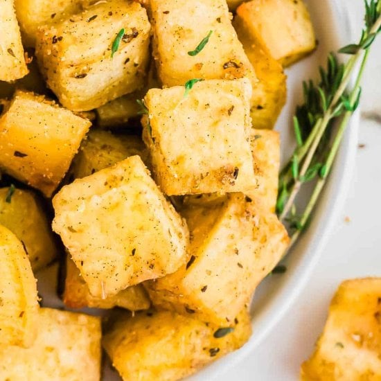 Crispy Roasted White Sweet Potatoes