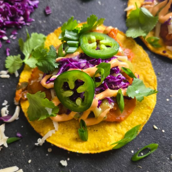 Spicy Butter Bean Tostadas