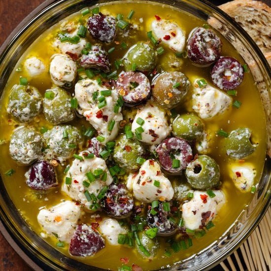 Marinated Olives and Feta