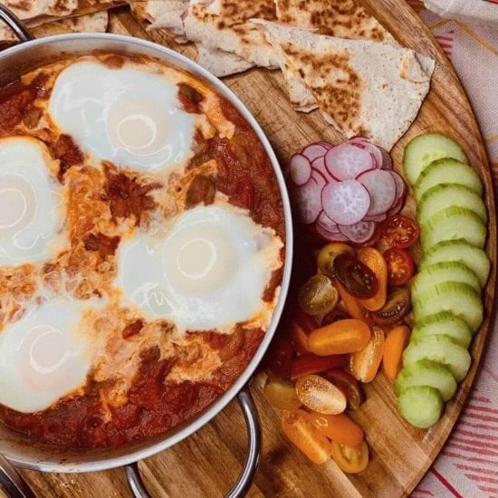 Roasted Peppers Baked Eggs