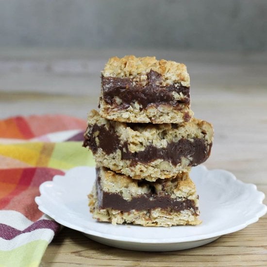 Oatmeal Chocolate Fudge Bars