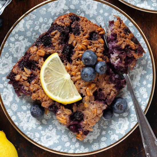 Lemon Blueberry Baked Oatmeal
