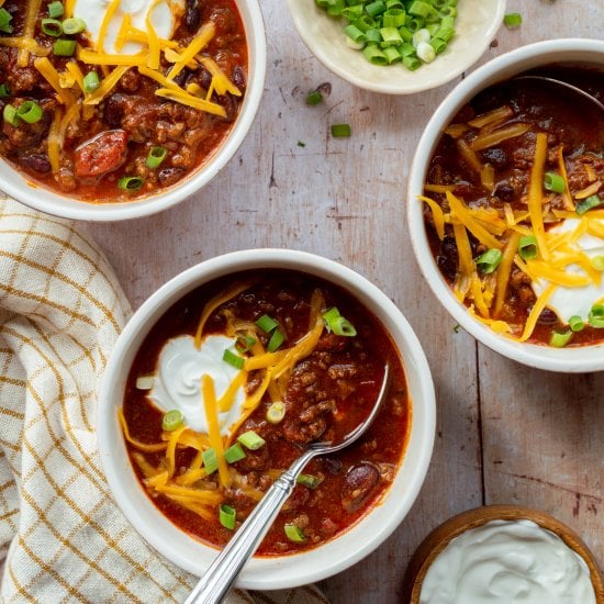 Beef Chili with Copycat Chili-O