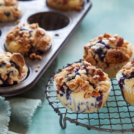 Blueberry Lemon Streusel Muffins