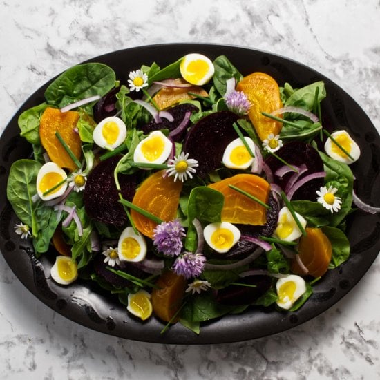 Colorful Spinach and Arugula Salad
