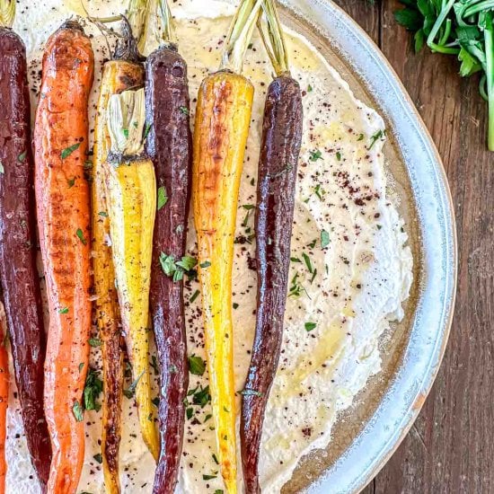 Roasted Carrots With Whipped Feta