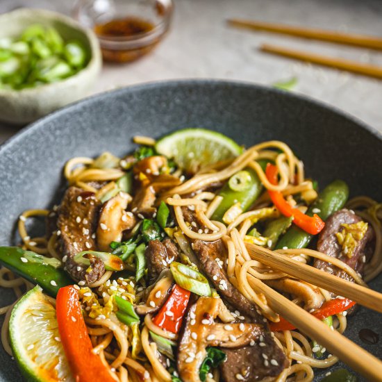 Restaurant Worthy Beef Lo Mein