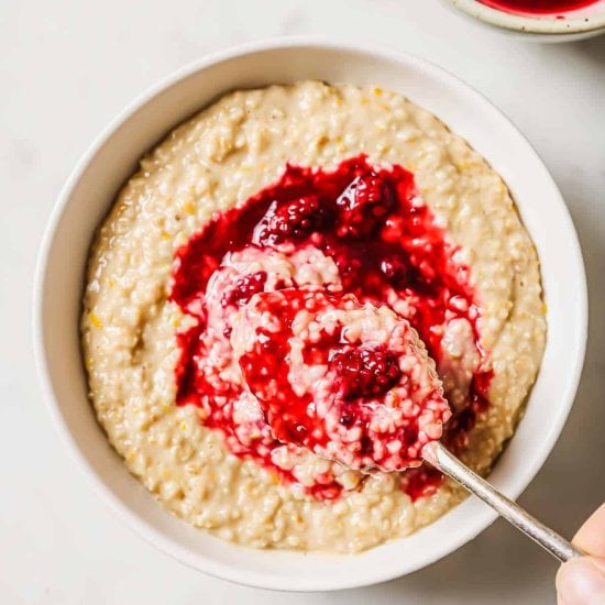 Perfectly Creamy Steel Cut Oatmeal