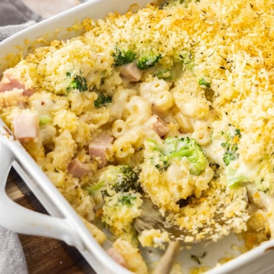 Creamy Ham Pasta Bake