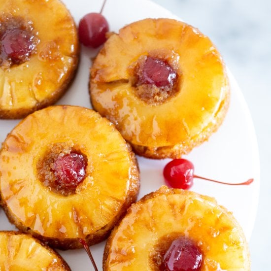 Mini Pineapple Upside Down Cakes