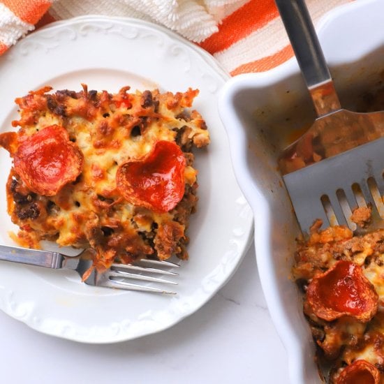 Low Carb Pizza Casserole