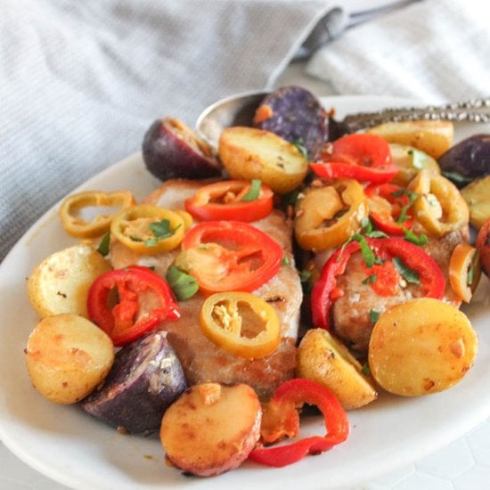 Pork Chops with Cherry Peppers