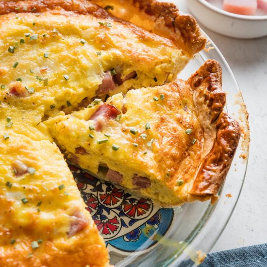 Ham and Swiss Quiche