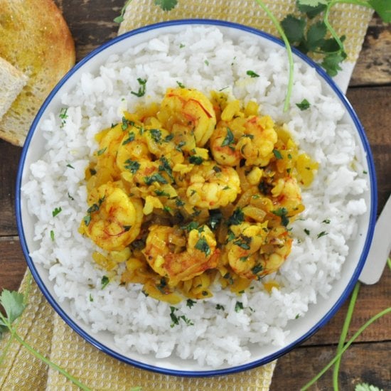 Moroccan Saffron Shrimp