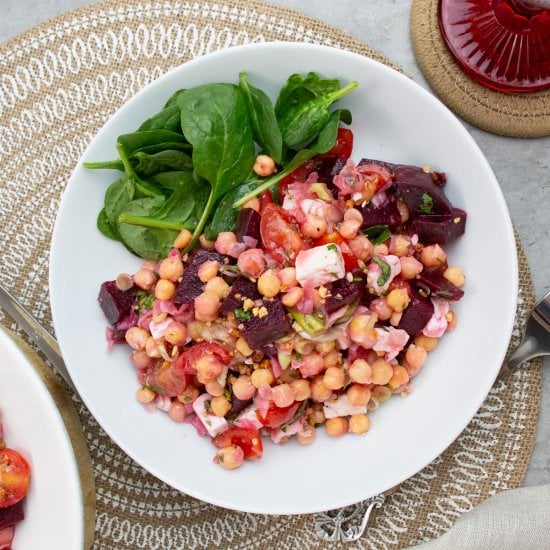 Chickpea and Beetroot Salad with Feta