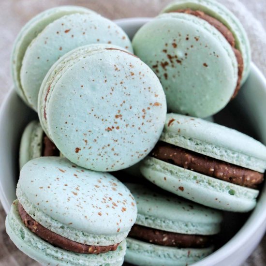 Cadbury Egg Macarons