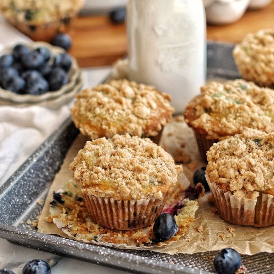 Small Batch Blueberry Muffins