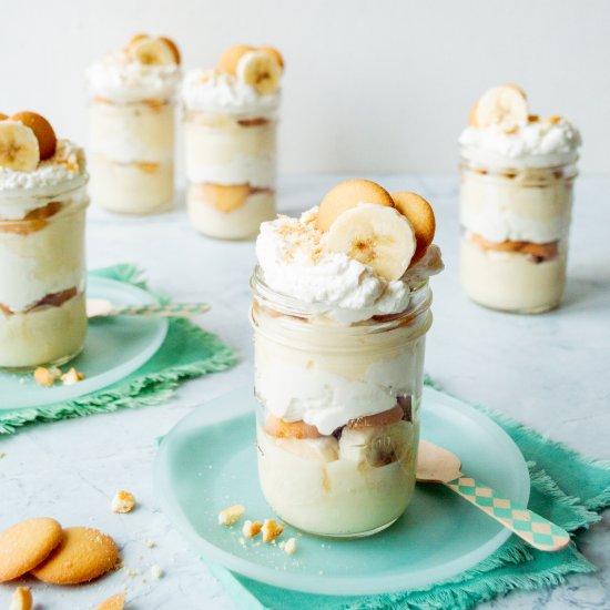 Mini Banana Pudding Dessert Jars