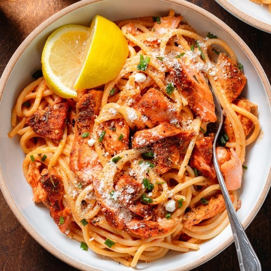 Creamy Cajun Salmon Pasta