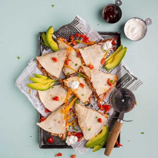 5-Ingredient BBQ Jackfruit Quesadil
