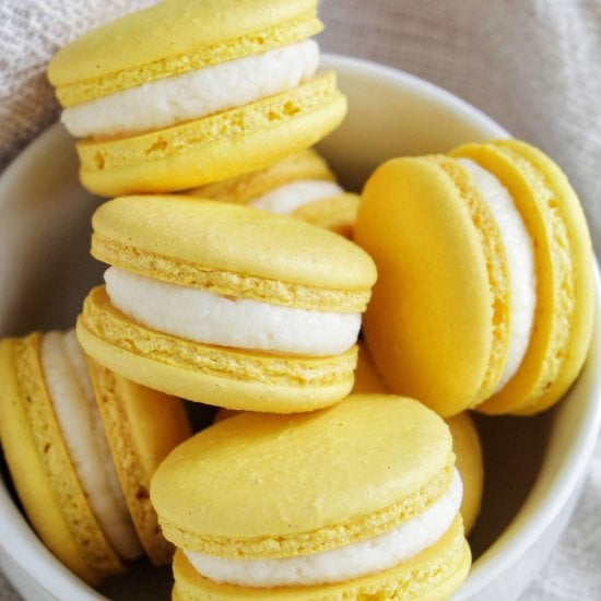 Lemon Buttercream Macarons