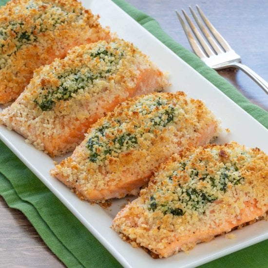 Easy Spinach Stuffed Salmon