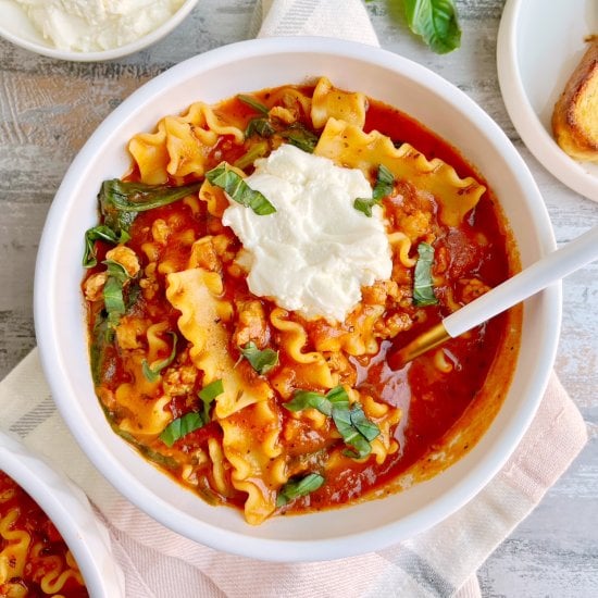 Easy Lasagna Soup