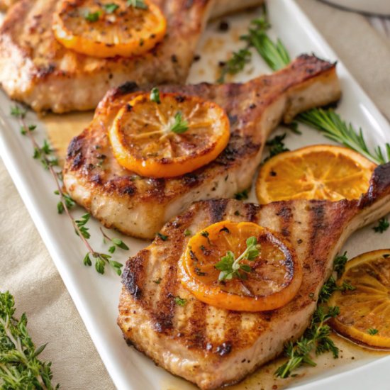 Orange Thyme Pork Chops