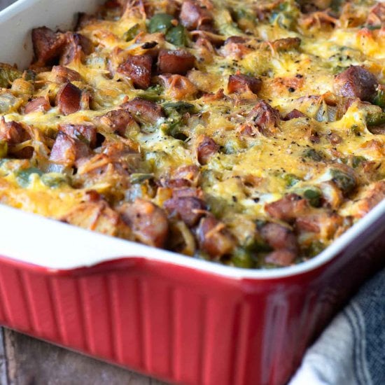 Smoked Sausage Strata